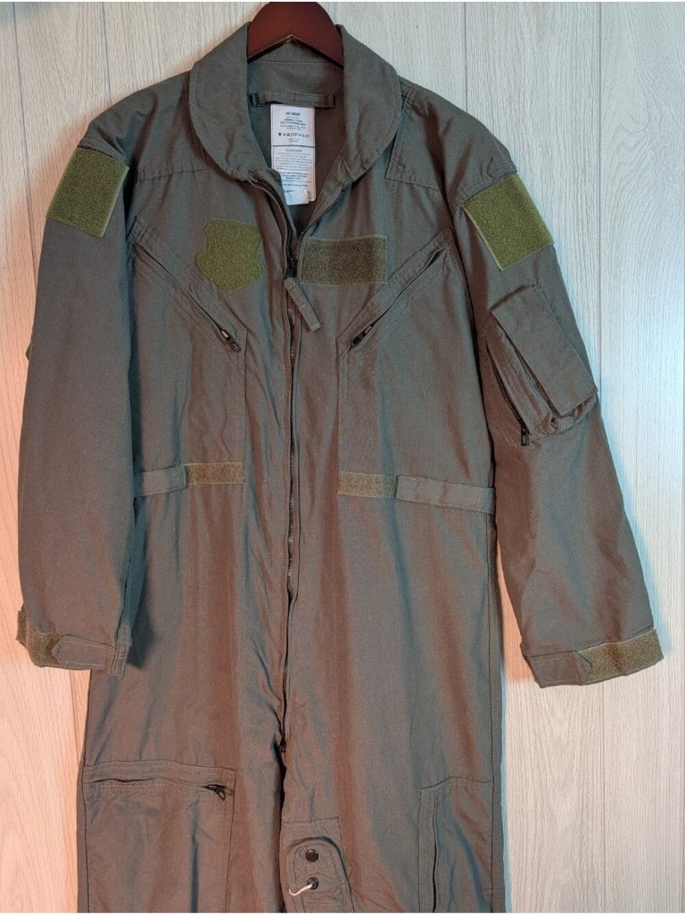 Propper CWU-27/P Flyers Coveralls Green Flight Suit Sz 44 Short 8415-01-043-8391 - Picture 2 of 12